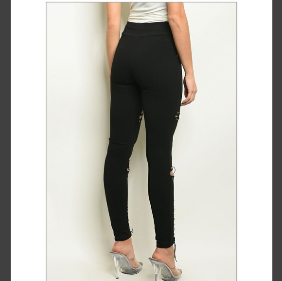 😻😻 S/M HIGH QUALITY OPEN LACED LEGGINGS - Picture 3 of 7